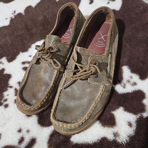 Twisted X Brown Boat Shoe